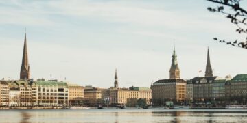 building near body of water