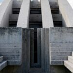 a concrete structure with steps leading up to it