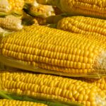a close up of corn on the cob