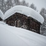 photo of snow coated house near trees