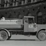 grayscale photo of vintage car