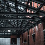 black metal ceiling frame