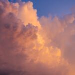 Captivating sunset clouds with dramatic colors against a blue sky.