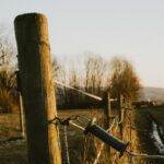 A serene rural scene with a wooden fence at sunset in Bad Hersfeld.