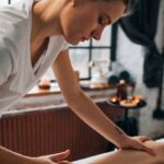 A calming spa massage therapy session with a focus on relaxation and wellness.