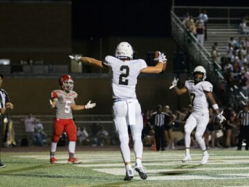 football player on football field