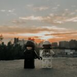 black and white lego toy