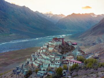 high angle photo of houses
