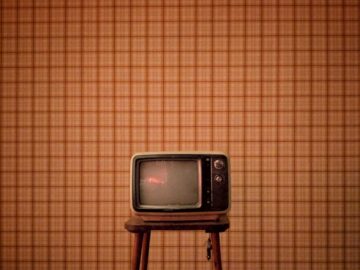 turned off black television