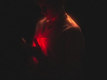 a person with a light in their head